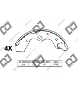 DJ PARTS - BS1284 - Торм.колодки барабанные djparts bs1284 (k3388  nn-3572)